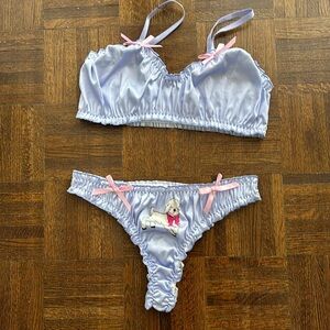 Two Piece Panty and Bra Set Sz. L